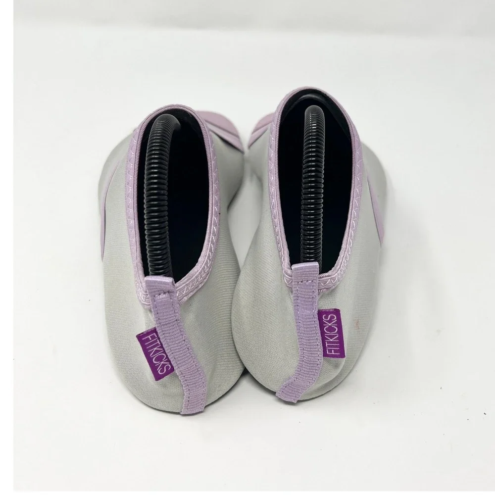 FitKicks Live Well Women‎ XL Foldable Barefoot Yoga Comfort Shoe Slip On Purple